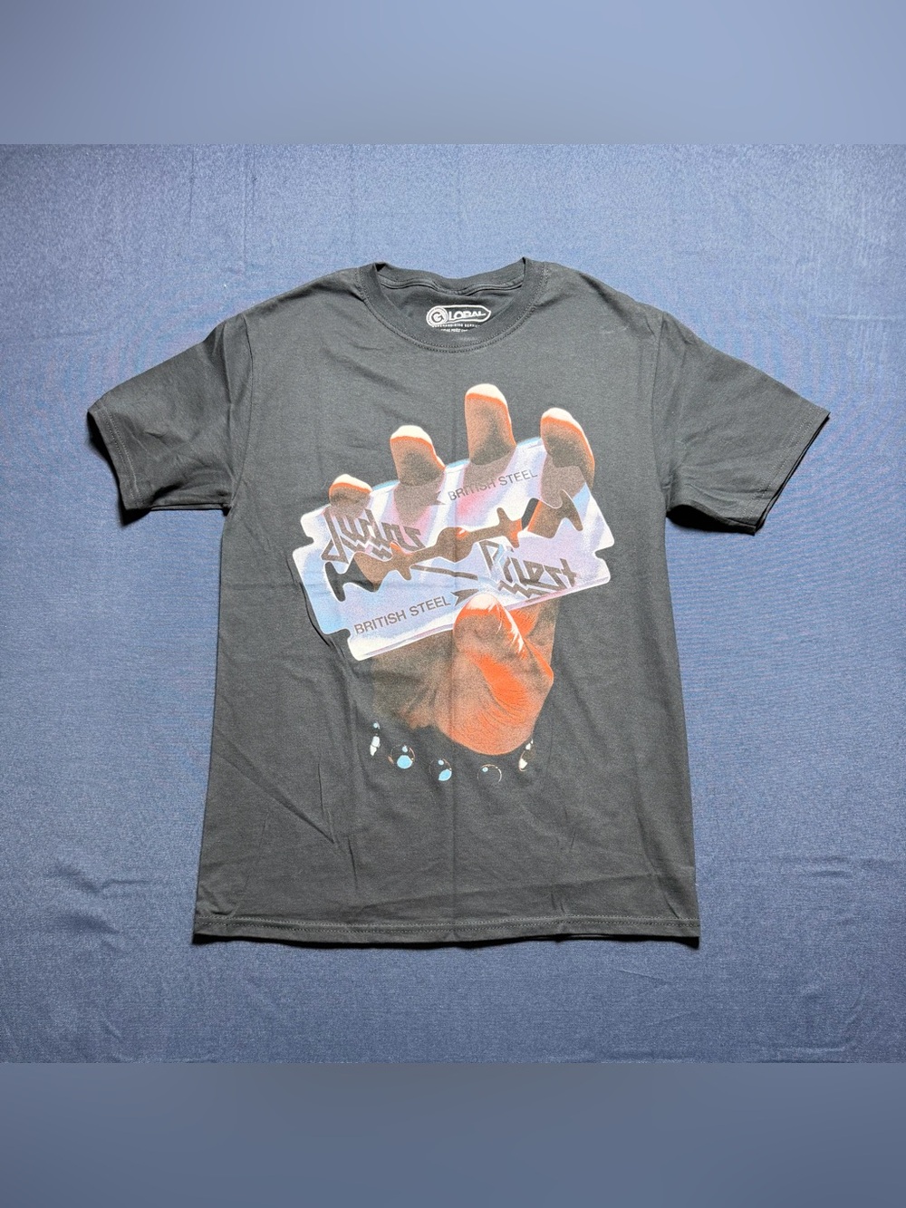 Global Merchandising 100% Cotton Small NWOT Judas Priest British Steel Graphic T